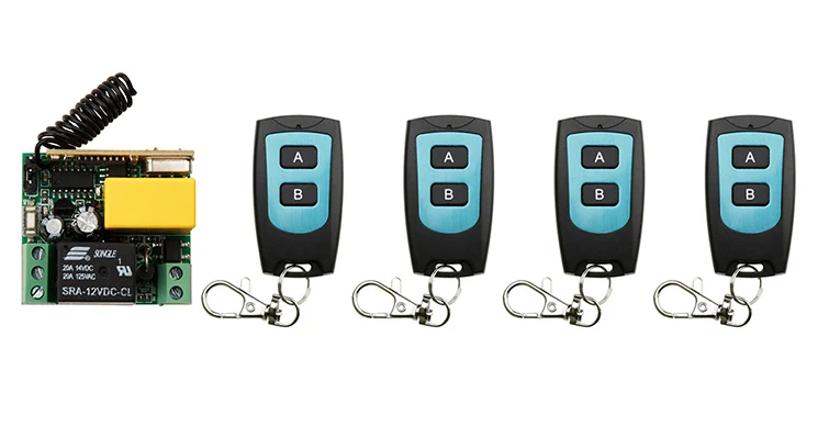 New Universal AC220V 1CH 10A smart Remote Control Switch Relay Output Radio Receiver Module and 4*Transmitter Toggle Momentary |