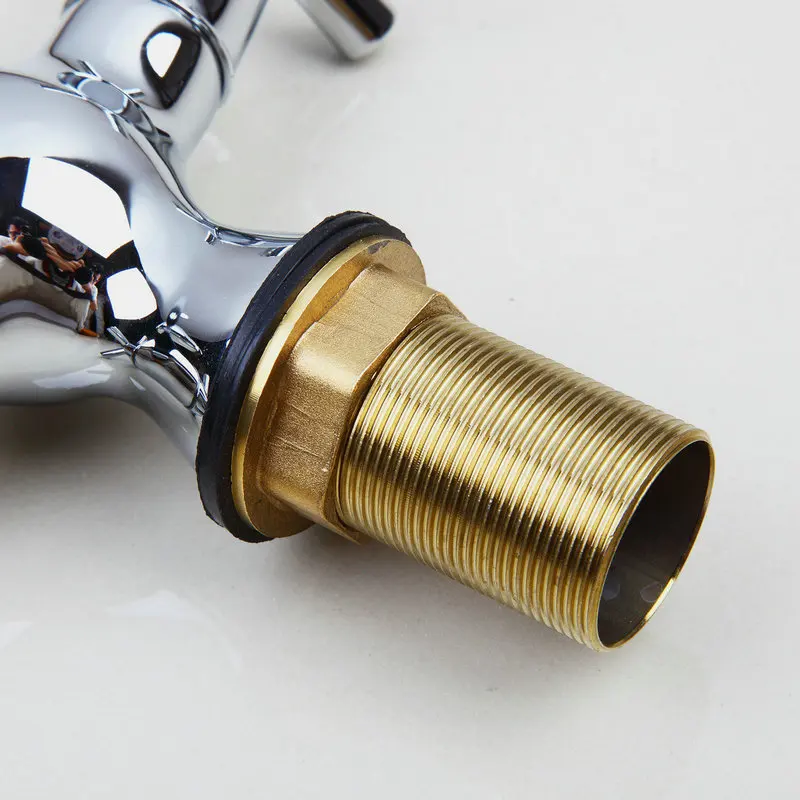 KEMAIDI Bathroom kitchen Faucet Mixer Tap Dolphin Deck Mounted Dual Handle Single Hole Brass Chrome Polished Waterfall | Обустройство