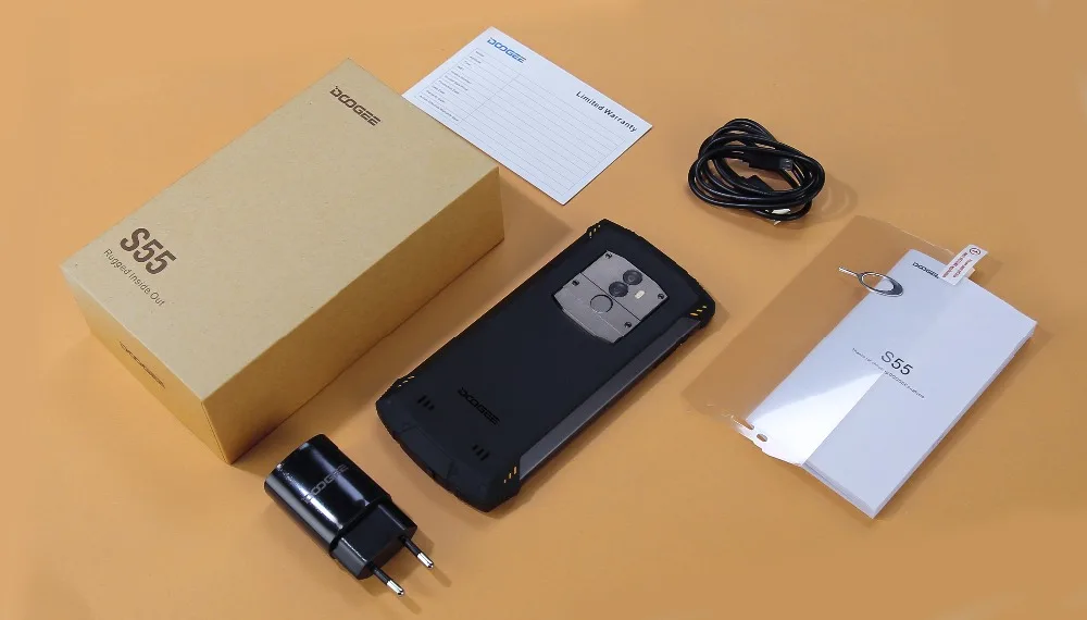 New DOOGEE S55 RAM 4GB ROM 64GB 5.5" IP68 Waterproof Mobile Phone MTK6750T Octa Core Android 8.0 13MP Fingerprint 4G smartphone
New DOOGEE S55 RAM 4GB ROM 64GB 5.5" IP68 Waterproof Mobile Phone MTK6750T Octa Core Android 8.0 13MP Fingerprint 4G smartphone