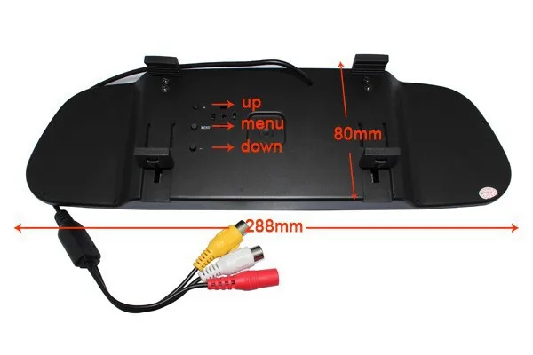 vision view /video Car Parking Sensor 5 Inch Lcd Monitor 2ch Video Input 800*480+4 X Backup Sensors+1 Rearview Camera |