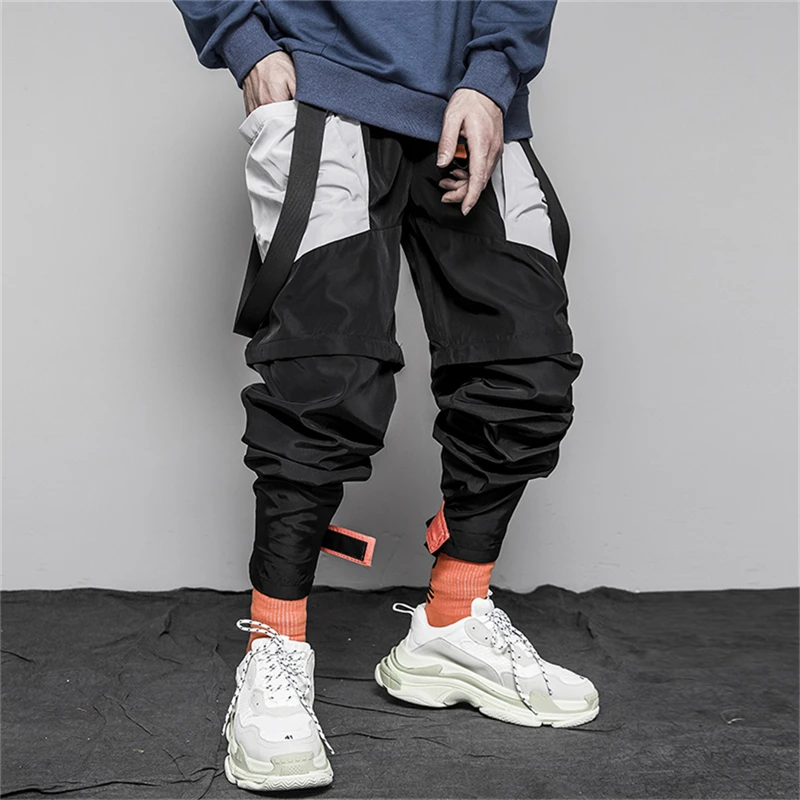 Брюки-шаровары в стиле Харадзюку с большим карманом размеры США 2019 | Мужская