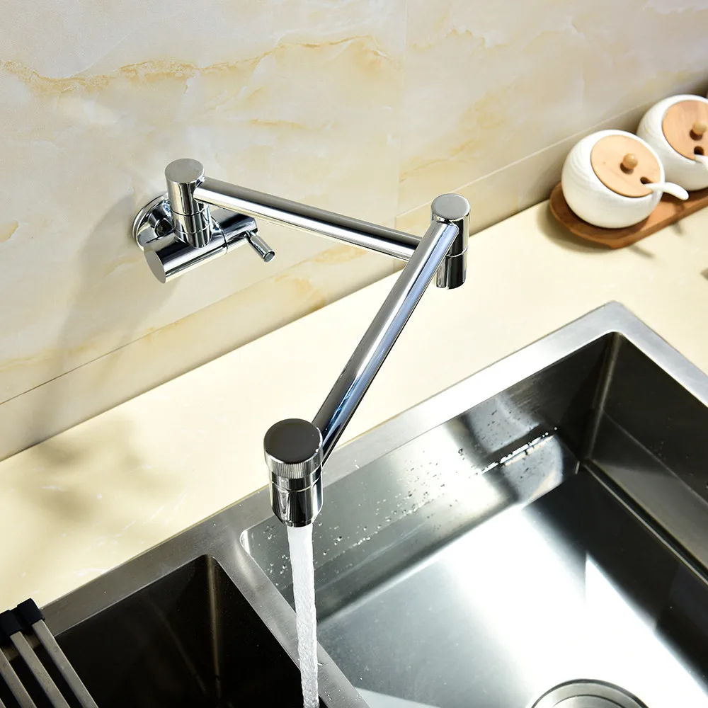 Латунная кастрюля Наполнитель кран 360 градусов вращающийся двойной