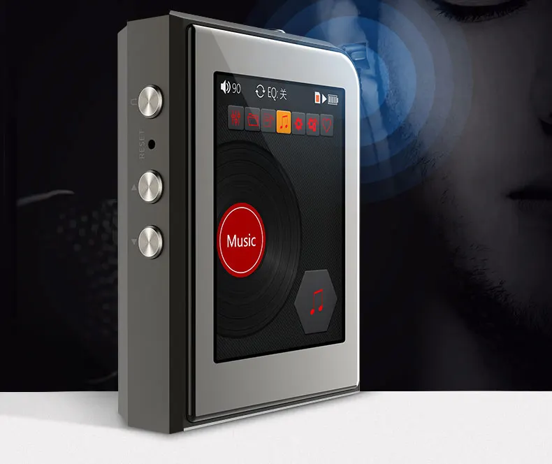Спортивный мини MP3 плеер ruidu A50 DAP HD без потерь с экраном 2,5 дюйма HIFI MP3 музыкальный плеер с поддержкой tf-карты 128 ГБ/DSD256