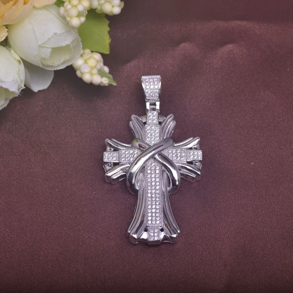 Хип-хоп крест кулон/лед из Ювелирные изделия/bling кулон/чистое серебро 925 |
