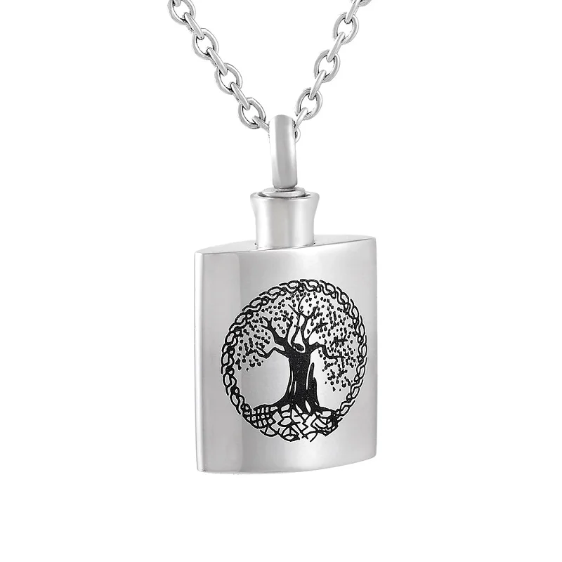 Древо жизни Keepsake урна ожерелье для люди и домашние животные пепел из нержавеющей