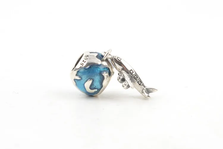 Авиационный Корабль Шарм fit Pandora браслет 925 пробы Серебряный высокий каблук девушка губы Фатима рука гамбургер Сода стеклянные бусины