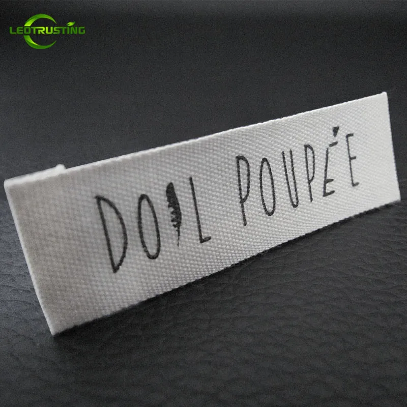 Этикетки для одежды из хлопка с принтом на заказ белые/бежевые 1000 шт.|garment labels|clothing