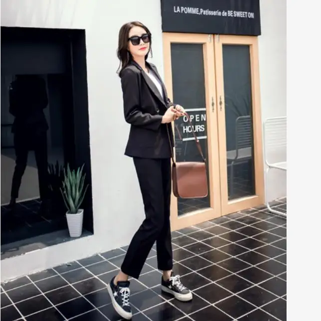 Рабочие сексуальные брючные костюмы комплект из 2 предметов для женщин