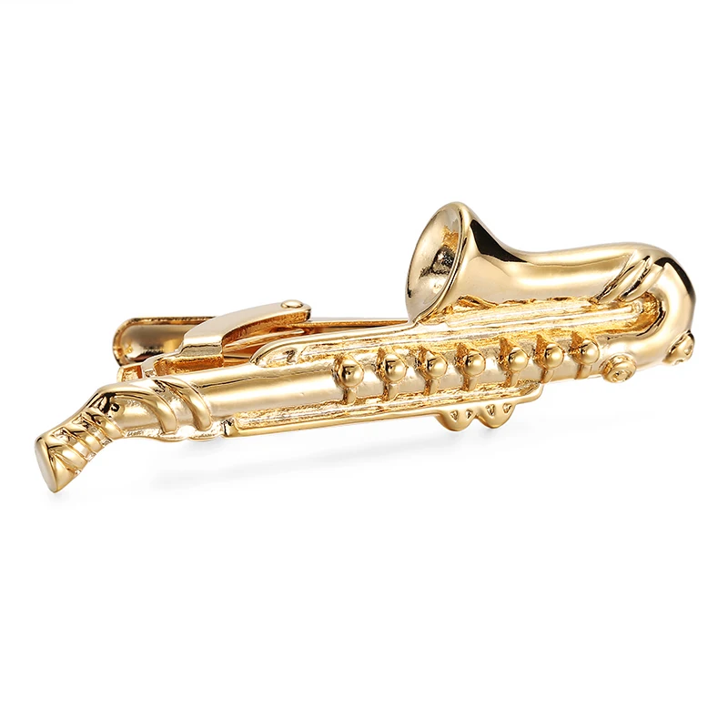 Золотой Sax музыкальный зажим для галстука мужчин высокое качество мужские бизнес