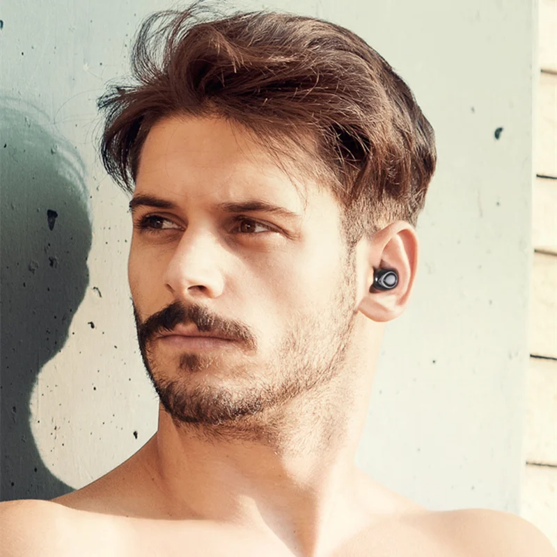 TWS Беспроводная Спортивная bluetooth-гарнитура с зарядным устройством в ухо мини