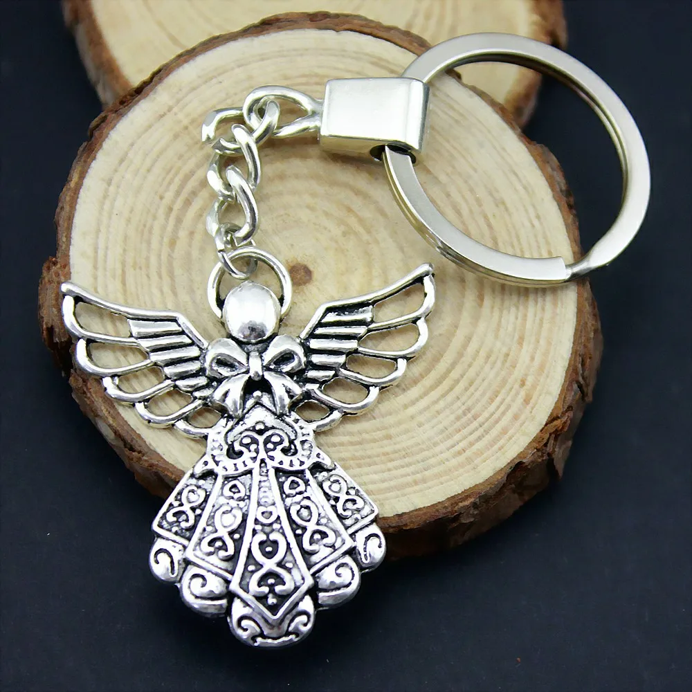 Home Decor Metal Crafts Party Favors angel Pendants DIY Car Key Ring Holder Souvenir For Gift Optional Package Box | Дом и сад