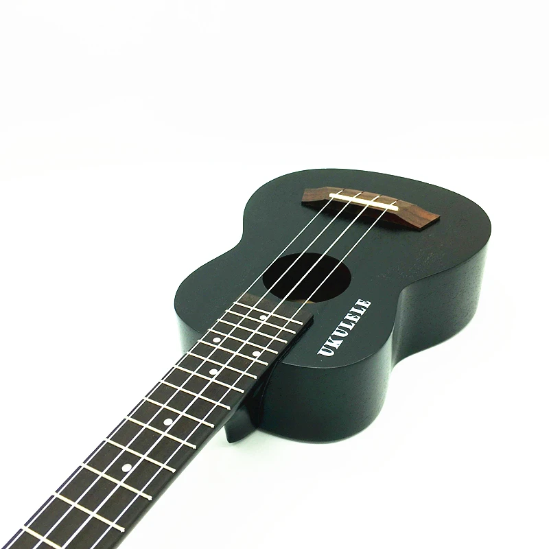 23 дюймовая концертная укулеле черная Гавайская мини-гитара подставка из