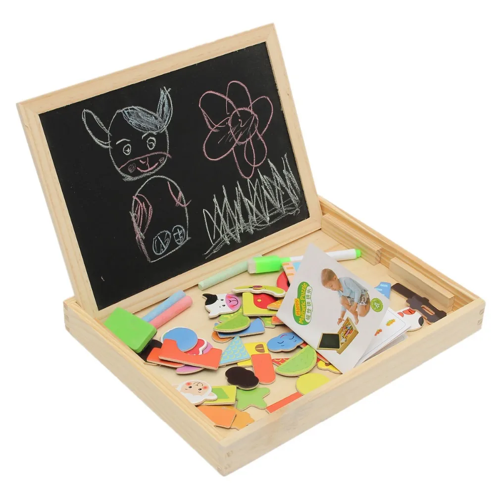 JIMITU игрушка для рисования, доска для письма, магнитная доска, головоломка, двойной мольберт, детская деревянная игрушка, подарок, детские развивающие игрушки