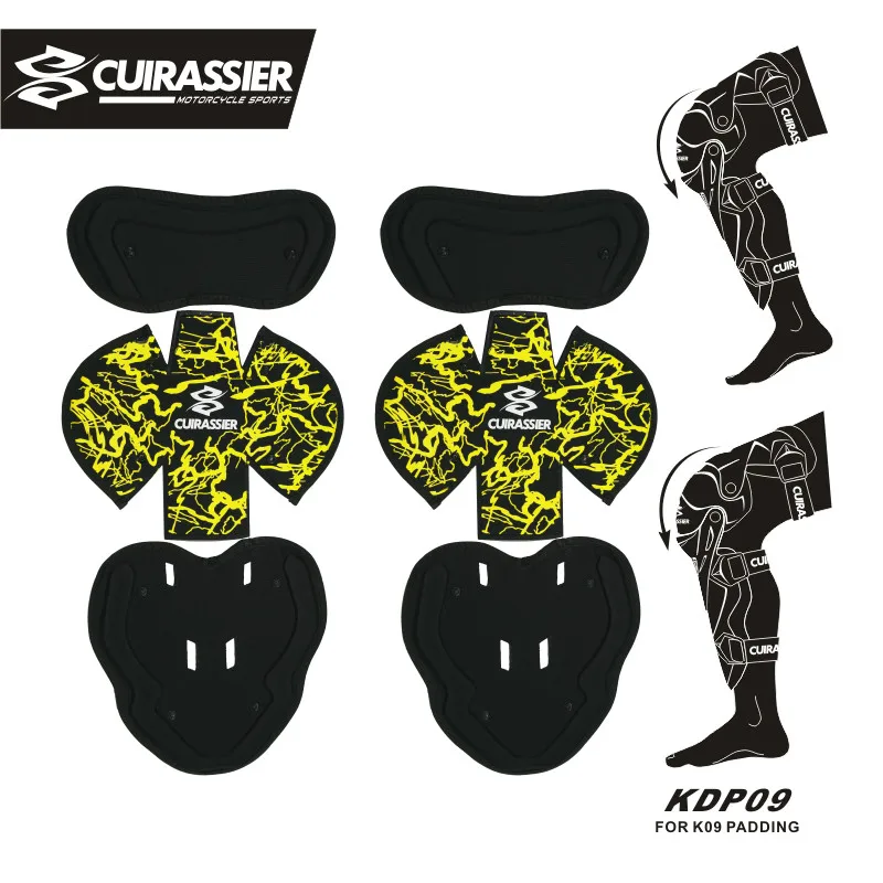 Cuirassier защитные наколенники для мотоцикла, наколенники, протектор для внедорожных MX, для мотокросса, налокотники, защита для гонок - Цвет: KDP09-Yellow-1