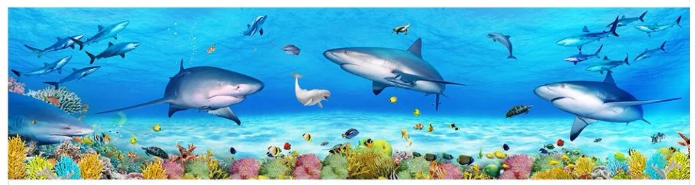 Фотообои на заказ 3d обои подводный мир Акула тема космос полный дом фон настенные