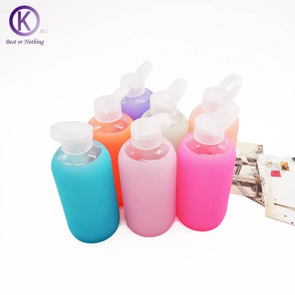 Бутылка для воды Пищевая силиконовая стеклянная Спортивная бутылка уличный