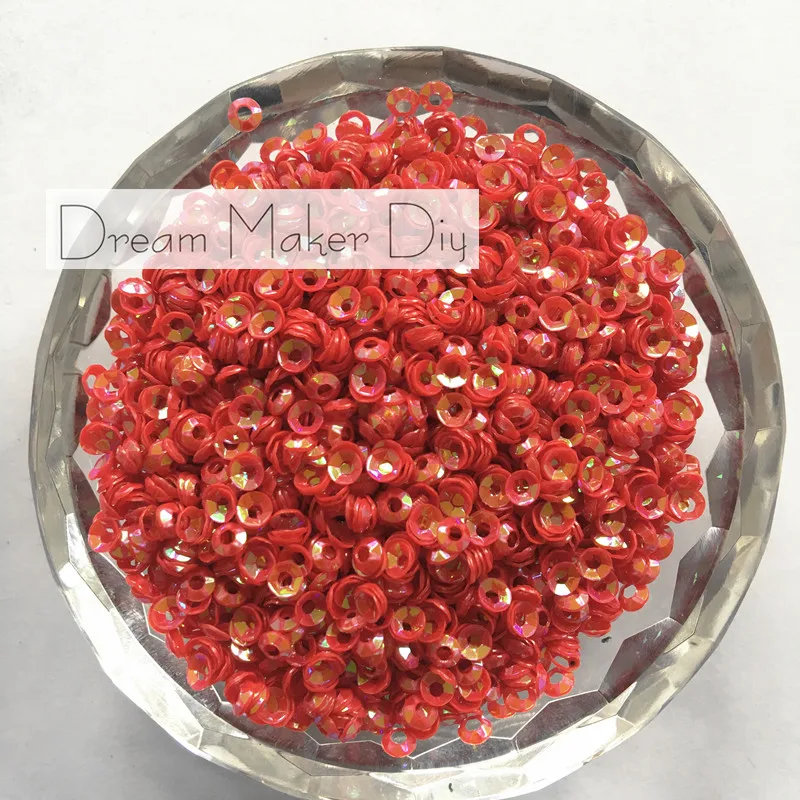 

50g(5000ps) 3mm Deep Cup round loose sequins Paillette sewing Wedding craft for decoration scrapbook Garment sewing