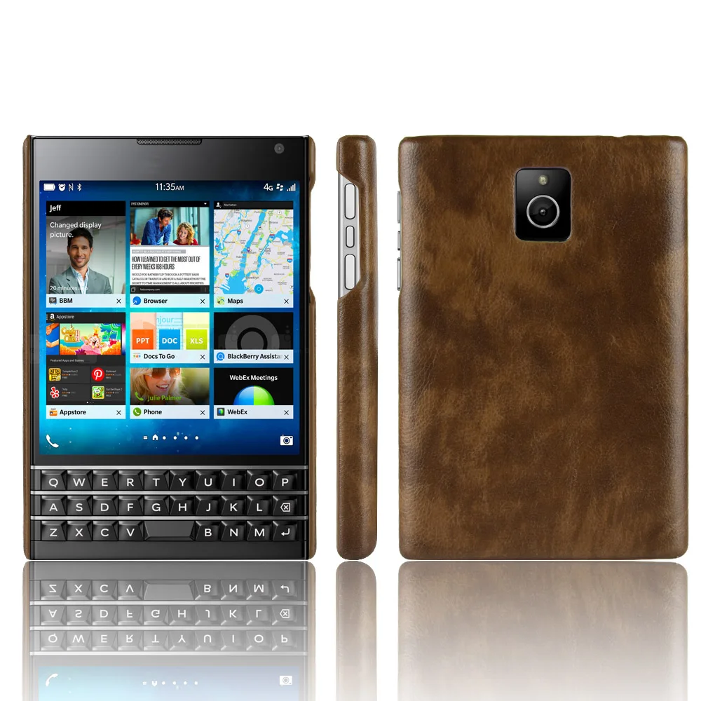 Ультра тонкие чехлы для Blackberry Passport Q30 чехол личи Кожа шаблон PU кожа и PC Обложка