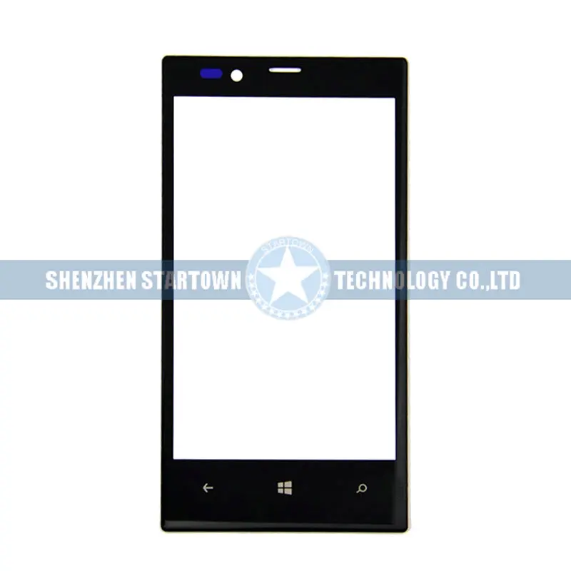 Черный верхний передний Внешний экран Замена стеклянных линз для Nokia Lumia 720 с