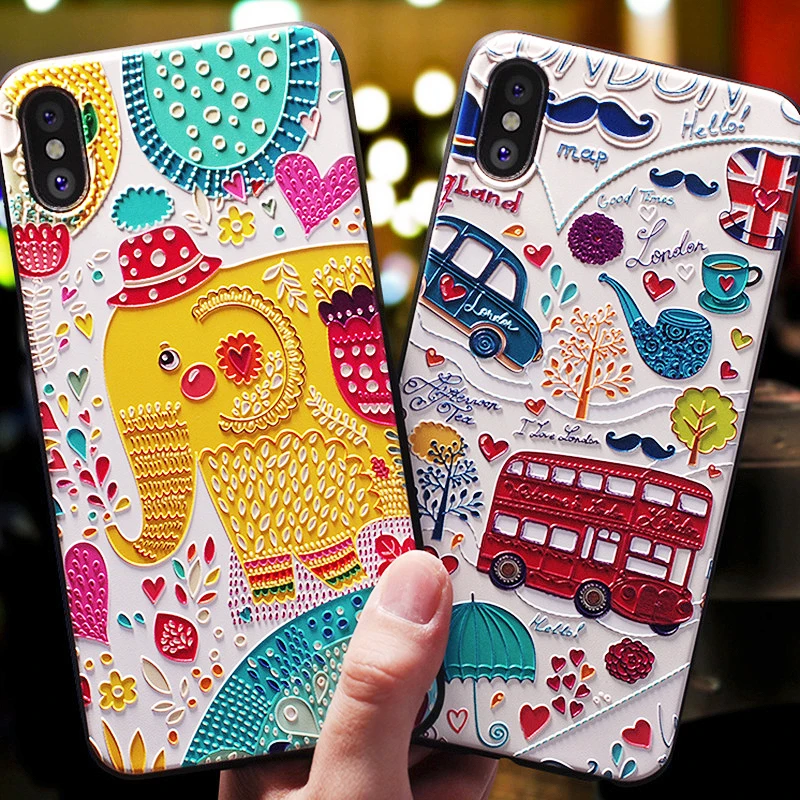 

Flower Case For Huawei P10 P20 P9 P20 pro Lite 3D Relief Soft Silicone Back Cover Cases For Huawei P20 Cell Phone Case Fundas
