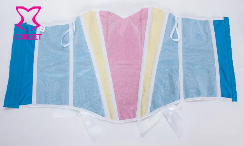 Радужный женский топ бюстье сексуальный корсет обхват груди готическая одежда