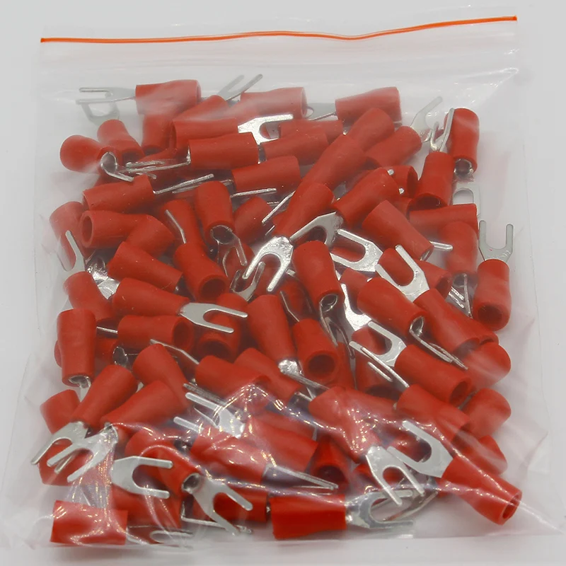 SV1.25 3 красный концевой Кабельный соединитель Изолированные Наконечники провода