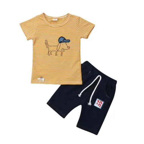2019 New Hot Sale 2Pcs Newborn Toddler Infant Baby Boy Girls Clothes T-shirt Tops+Pants Outfit Set | Детская одежда и обувь