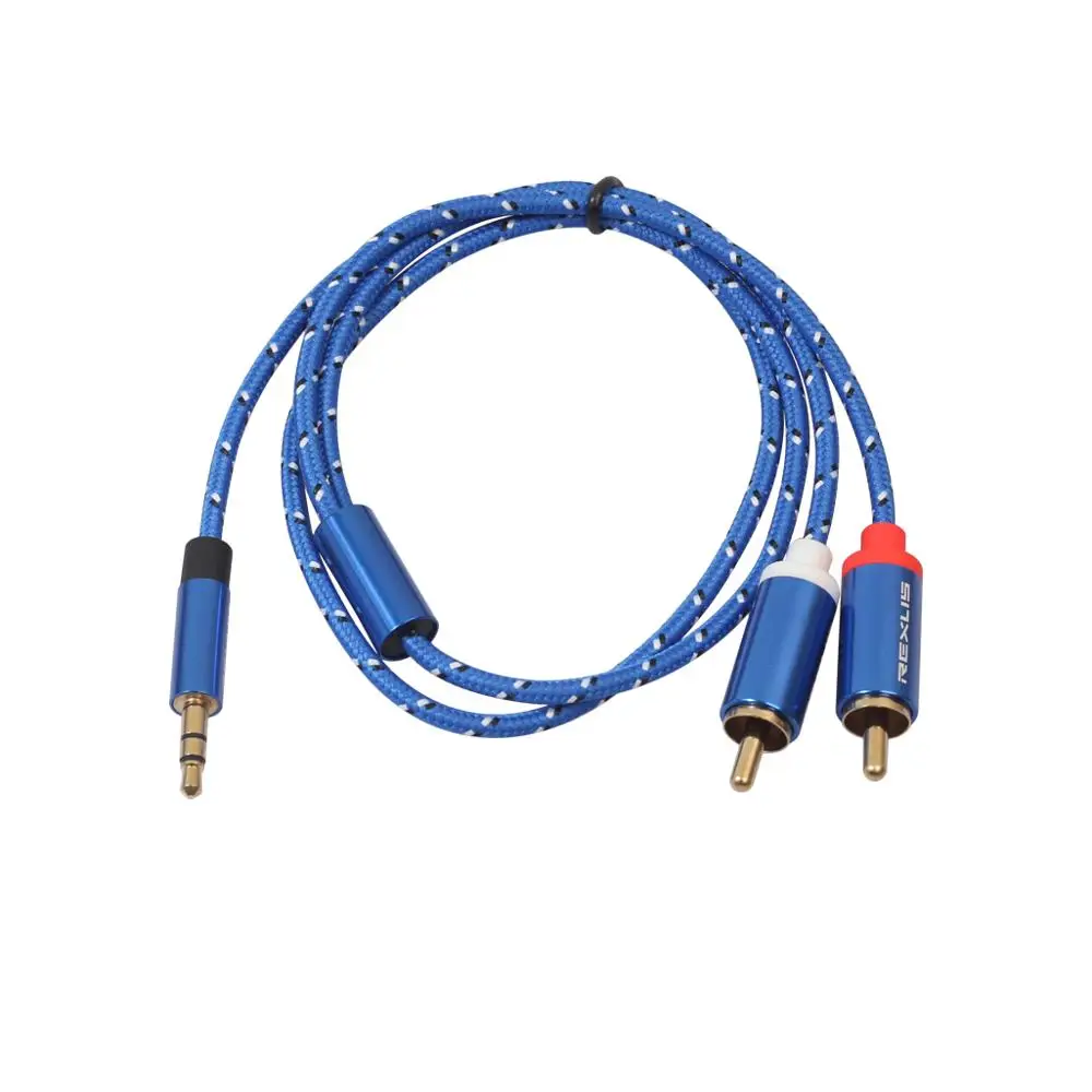 Кабель RCA REXLIS 2RCA на 3 5 аудиокабель мм разъем AUX кабель для усилителя наушников