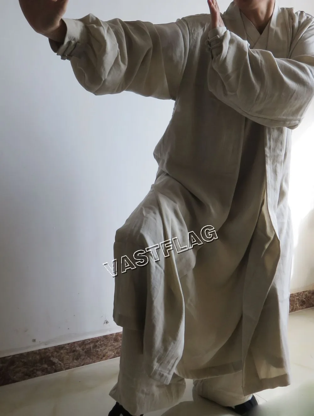 top quality Linen martial arts clothing sets kung fu suits tai chi Wudang uniforms taoist robe hemp ecru CUSTOMIZE 3pcs/set |