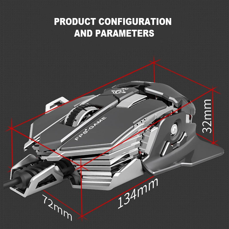 Usb Gaming Mouse Souris For Computer Laptop Maus Gamer Game Muis Wired Mice Filaire Ergonomic Rgb Myszka Raton Ordenador | Компьютеры и