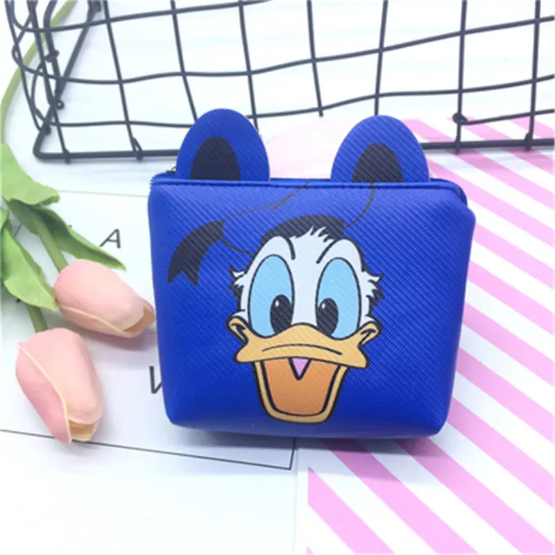 Disney мультфильм Микки Маус стерео ухо молния монета pu Кошелек для монет карты пакет Дональд Дак девушки сумка для рук детей Подарки