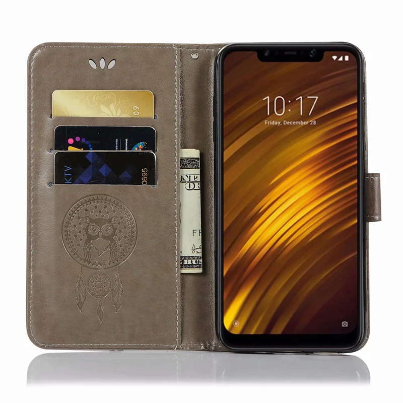 Чехол-книжка Kyoko для Xiaomi Pocophone F1 из искусственной кожи магнитные чехлы Poco |