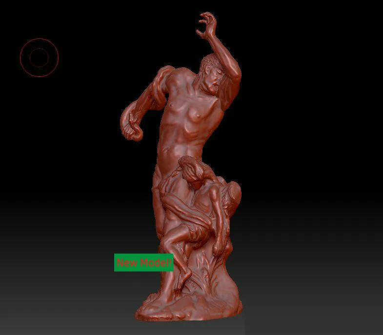 3D модель в формате stl твердая вращения скульптуры для станка с ЧПУ снижение