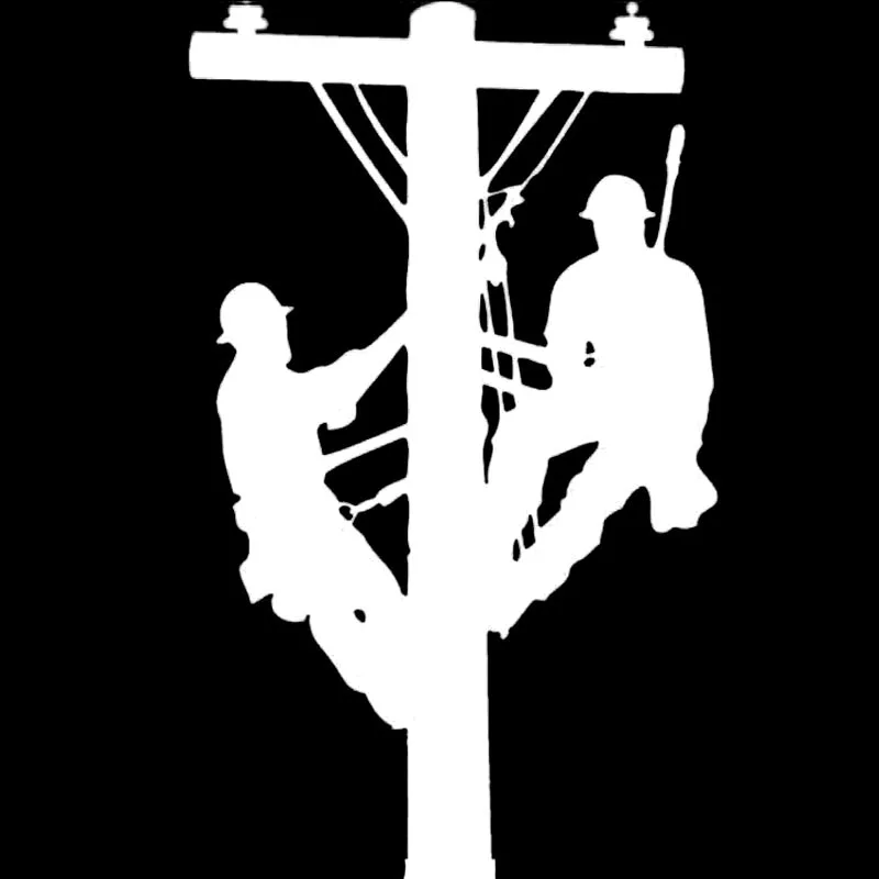 8 6 см * 14 4 Lineman Journeyman электрика Power Pole Веселая наклейка на автомобиль декоративные