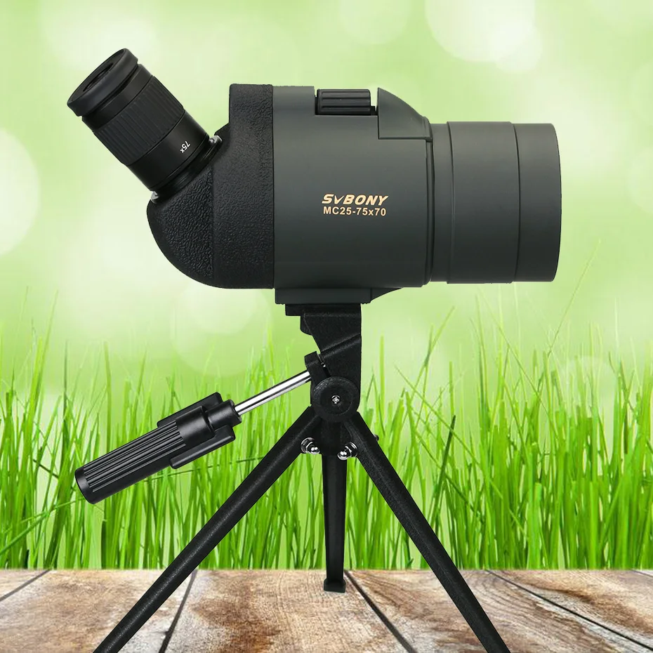 SVBONY 25-75x70 Зрительная труба SV41 монокулярный телескоп рефракционный зум охотничья оптика BAK4 призма дальний водонепроницаемый w/штатив для охоты, стрельбы, стрельбы из лука, наблюдения за птицами
