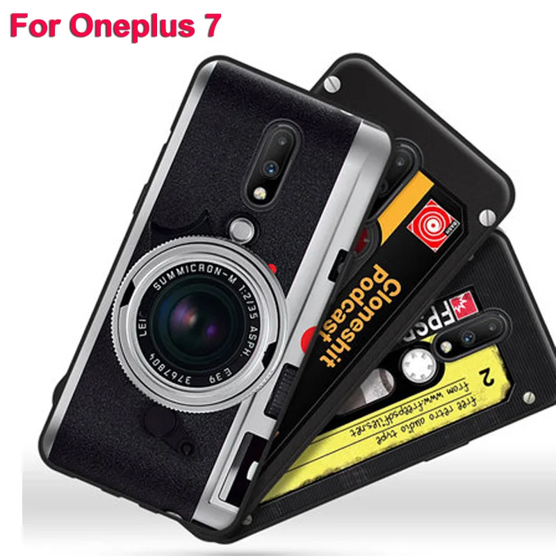 Чехол-накладка для Oneplus 7 6 41 дюйма в стиле ретро камеры телефона мягкий чехол из