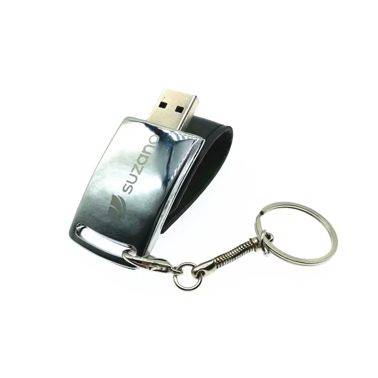 Высокоскоростной USB 3 0 металлический брелок флеш-накопитель 8 ГБ 16 32 64 кожаный