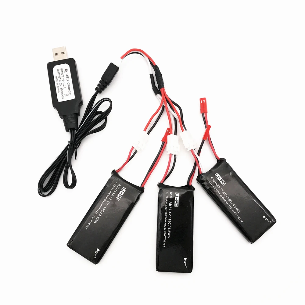 

Оригинальный Hubsan X4 H502S H502E 7,4 в 610 мАч lipo аккумулятор 15C 4.5WH аккумулятор с usb зарядным устройством, комплект для RC Quadcopter, детали дрона