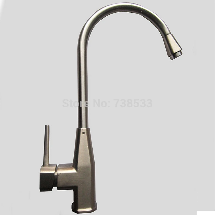 High Quality Fashion Kitchen Faucet Brushed Hot and Cold Water Mixer Antique Brass Handles | Дом и сад