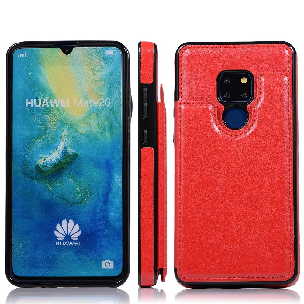 Держатель для карт, чехол-кошелек для huawei P30 P30 Pro mate 20 Pro Lite, роскошный мягкий кожаный чехол с магнитной застежкой, противоударный защитный чехол