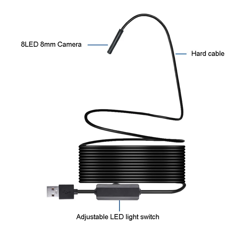 OLOEY 10M WIFI Endoscope Camera Mini Waterproof Soft Cable | Электроника
