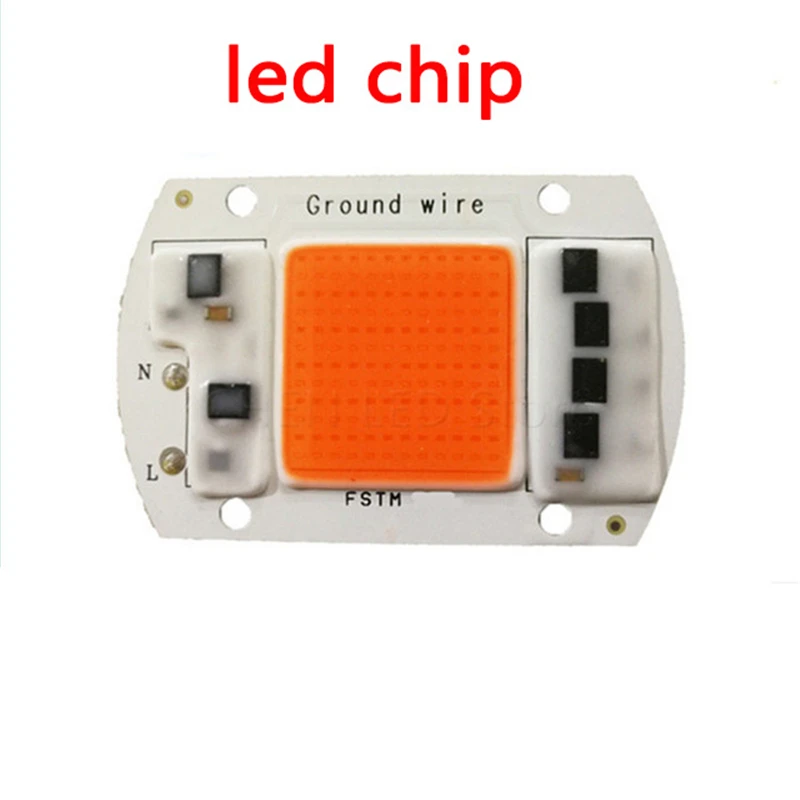 1 шт. Led Grow прожектор полный спектр 50 Вт 100 200 110 В 220 в открытый IP65 высокой мощности