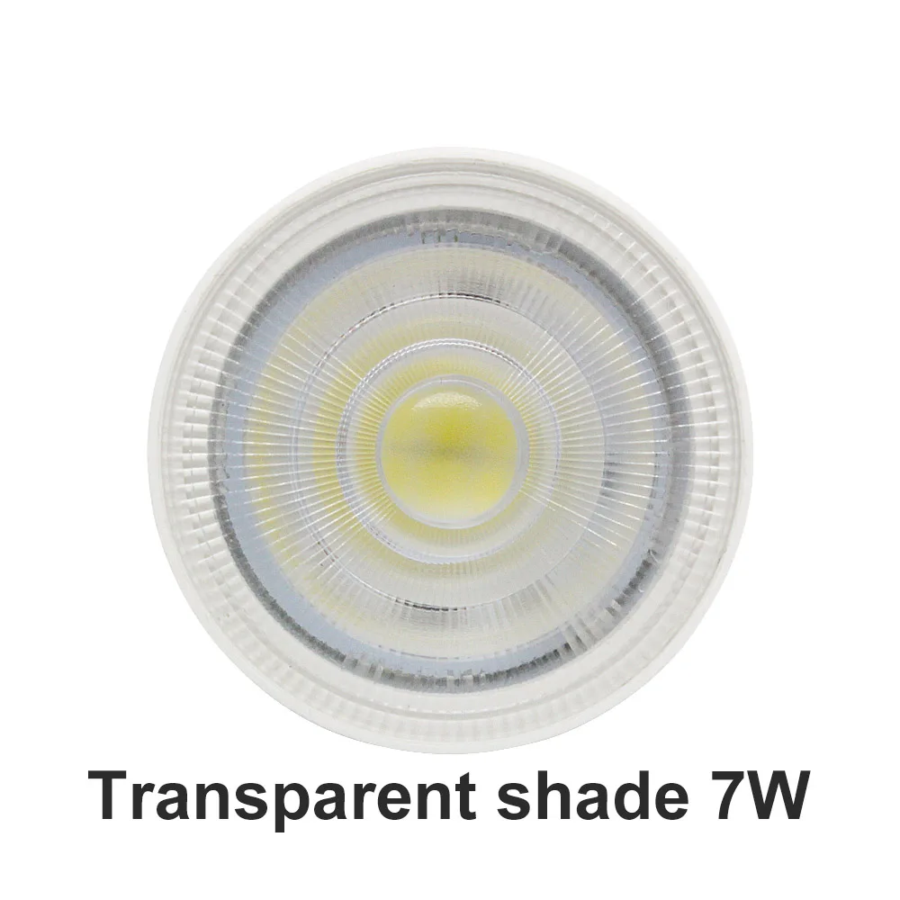 Transparent Shade 7W ANBLUB 1 шт. GU10 MR16 Светодиодный точечный светильник 2 Вт 3 Вт 4 Вт 5 Вт 7 Вт AC 220 В светодиодный конденсаторный диффузионный светильник энергосберегающий домашний lightitng - Испускаемый цвет: Transparent Shade 7W