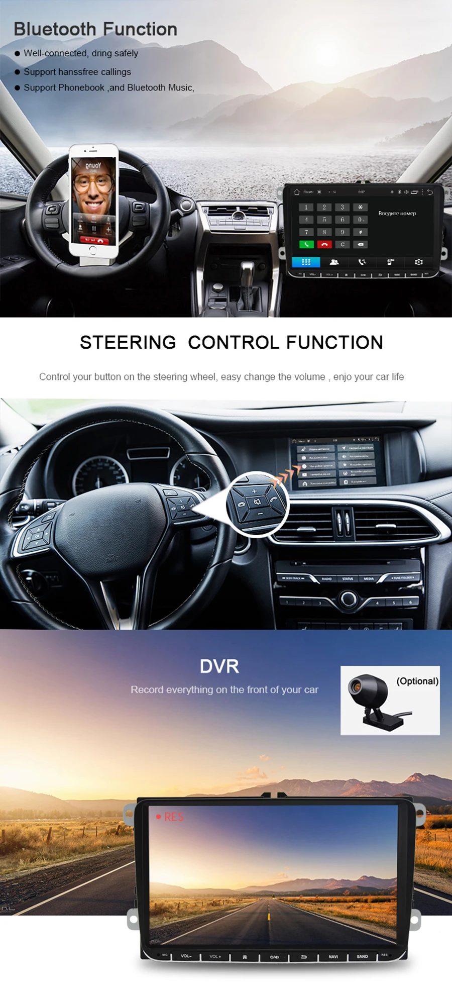 Navivox " 2 din android 9,0 Автомобильный gps dvd-плеер для VW Volkswagen SKODA Fabia GOLF 5 Golf 6 POLO PASST B5 B6 TIGUAN Octavia NAVI