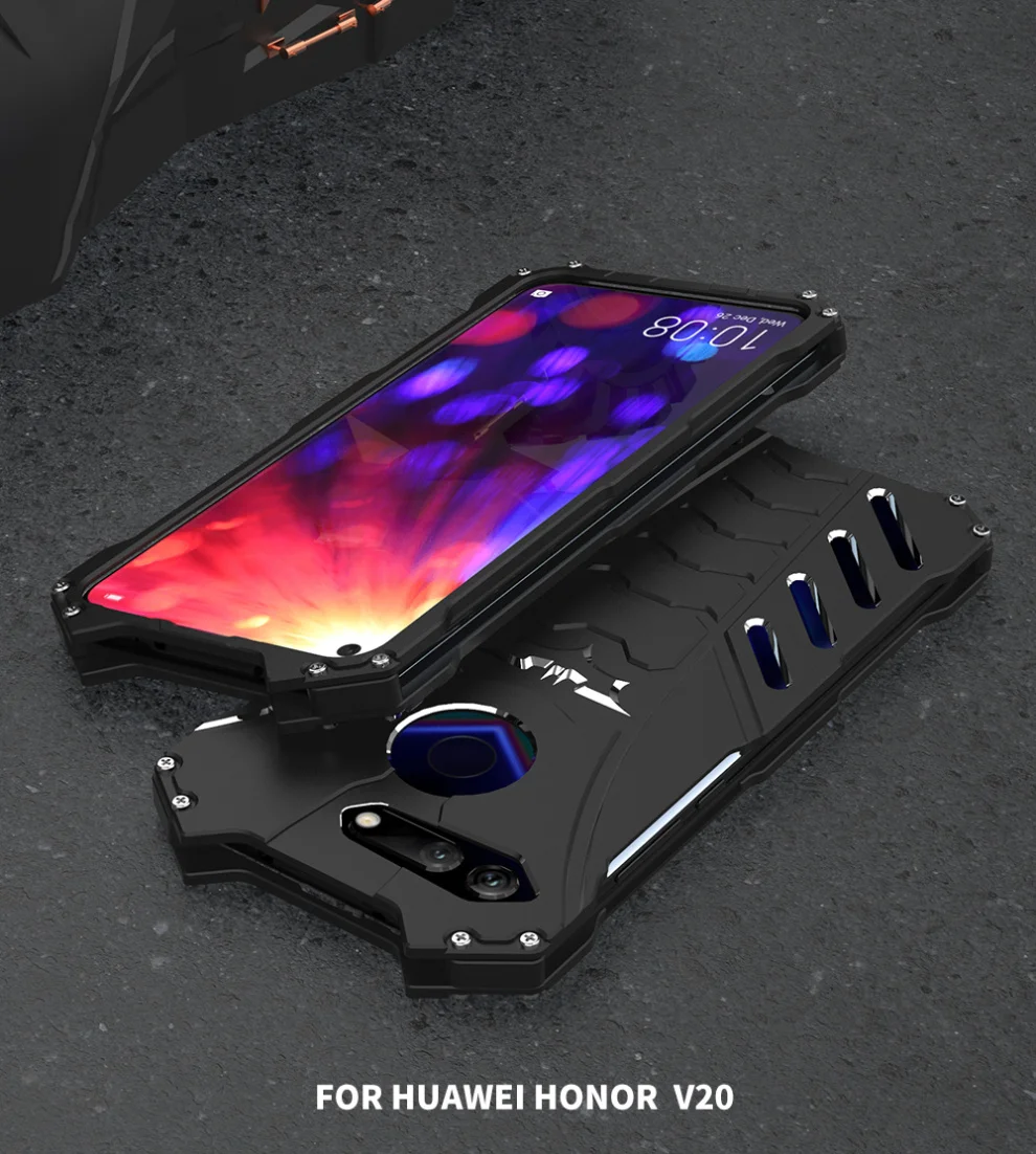 Алюминиевый металлический чехол для huawei Honor View 20, задняя крышка, Роскошный Жесткий противоударный чехол-бампер для huawei Honor View 20 V20, чехол