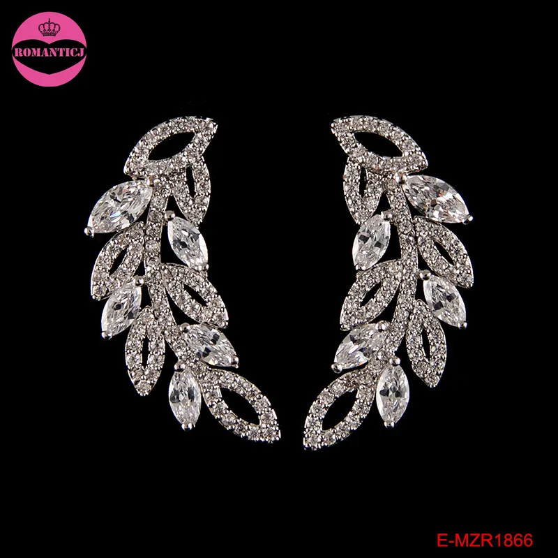 Новый дизайн листьев CZ серьги женские|earrings women|designer earringsearrings designer |