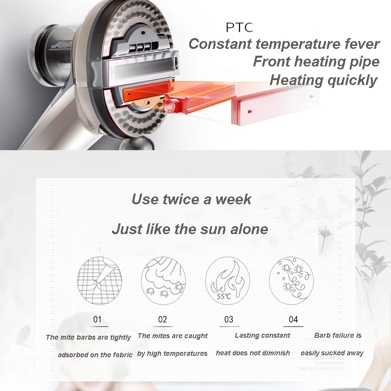 Бытовой ручной пылесос бесшумный пылеуловитель контроллер UV Mite Predator 500 Вт