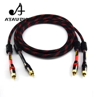 ataudo hifi 4n ofc 2rca cable hi end male to male dvd player amplifier interconnect audio rca cable