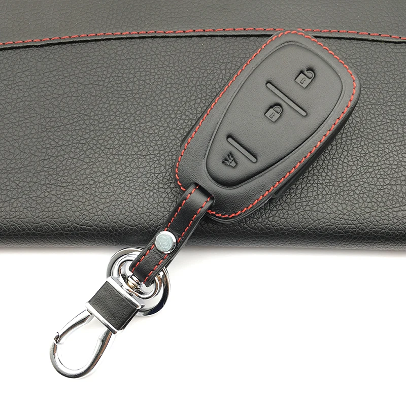 100% кожаный чехол для автомобильных ключей 99% хвалю Cruze Chevrolet аксессуары 3 кнопки
