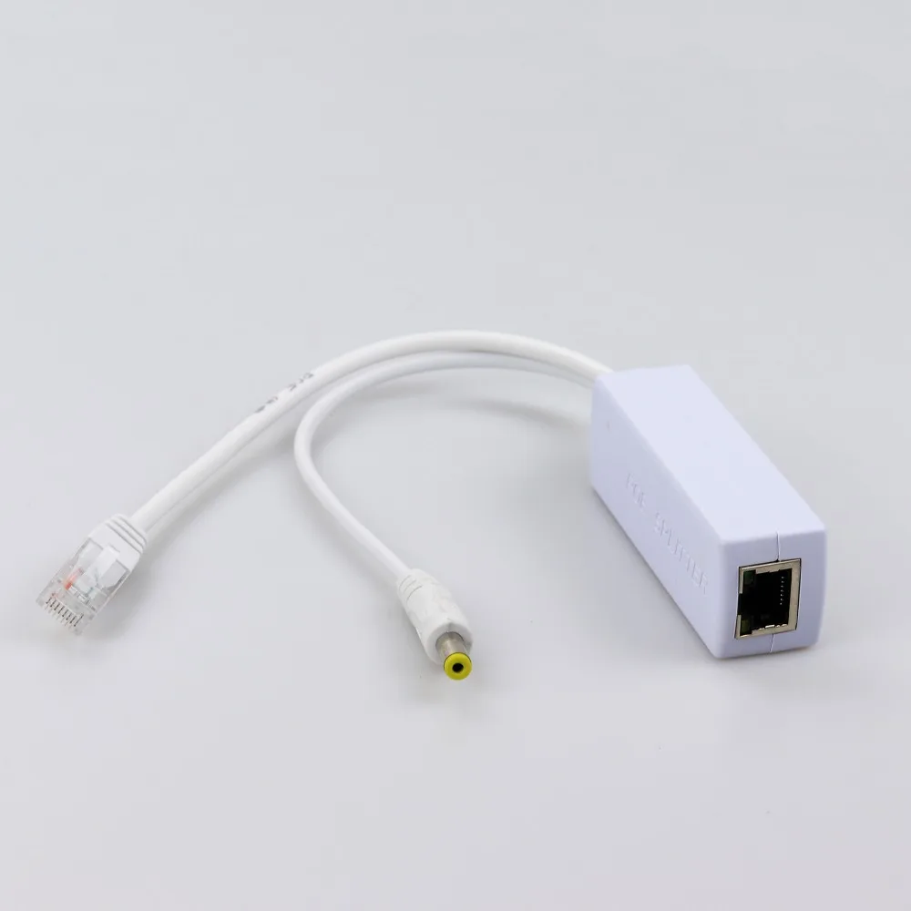 

White Isolated 12V 15W IEEE802.3AF AT Poe Splitter PI Router Power Over Ethernet 100M Network Injector